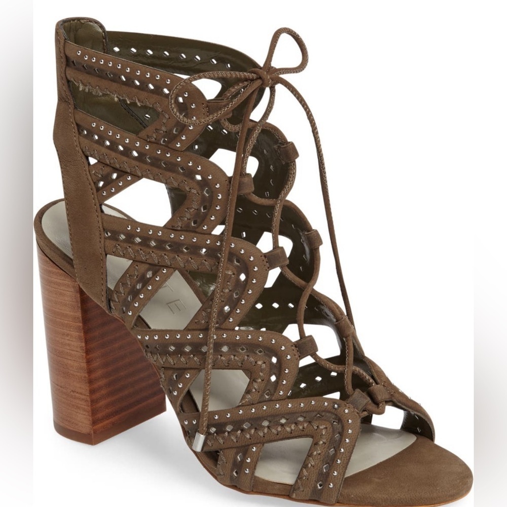 1. State Women’s Kayley  suede Sandals , khaki color, size 7 NEW